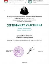 Сертификат участника